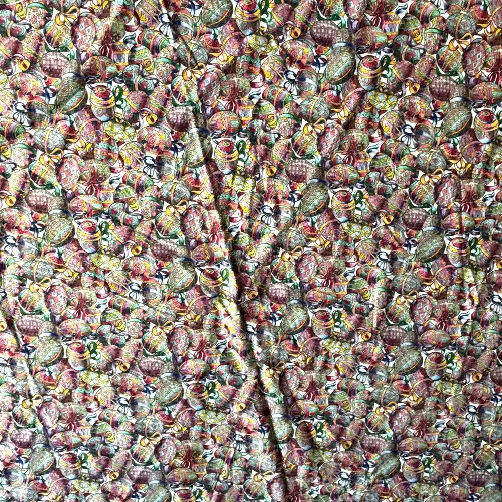 Vintage Easter Egg Printed Cotton Tablecloth 65